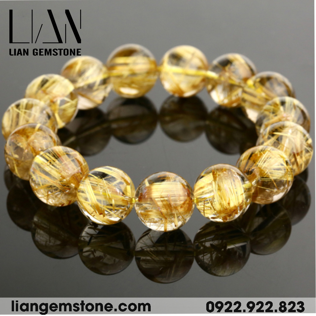 Vong tay thach anh toc vang LiAn Gemstone